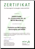 SANOS Öko-Zertifikat 2007
