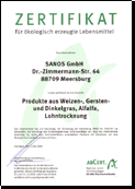 SANOS Eco Certificate 2008